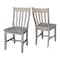 International Concepts Set of 2 Cafe Chairs, Washed Gray Taupe C09-61P - alternate 3